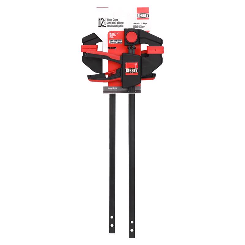 BESSEY - Bessey 12 in. X 2-3/8 in. D Trigger Clamp 100 lb 2 pk