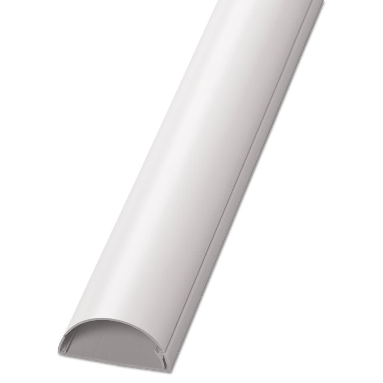 D-Line - Decorative Desk Cord Cover, 60" x 2" x 1" Cover, White