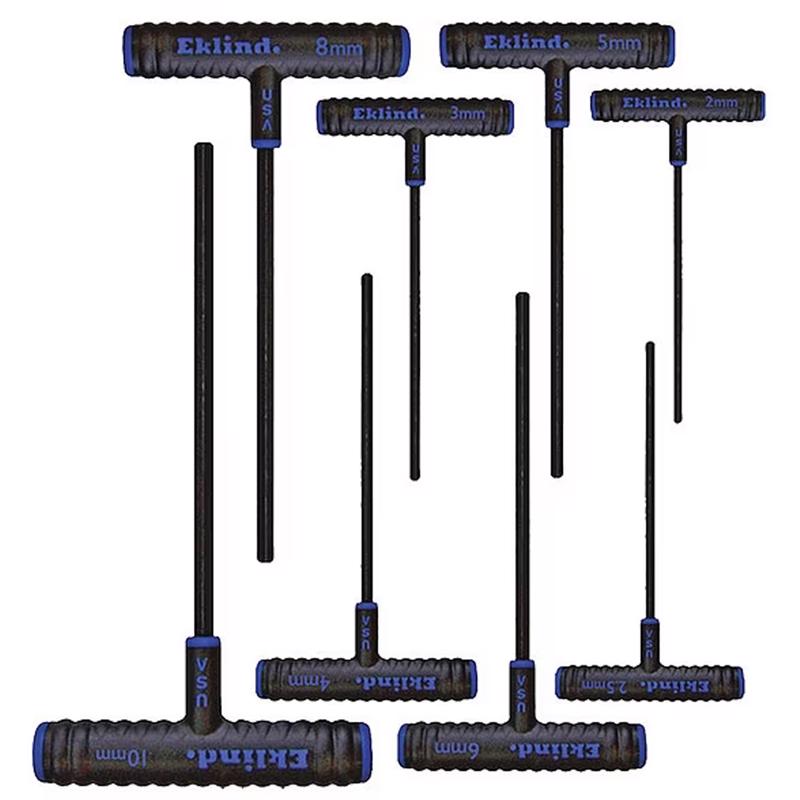 EKLIND - Eklind Power-T 2-10 mm Metric T-Handle Hex Key Set 8 pc
