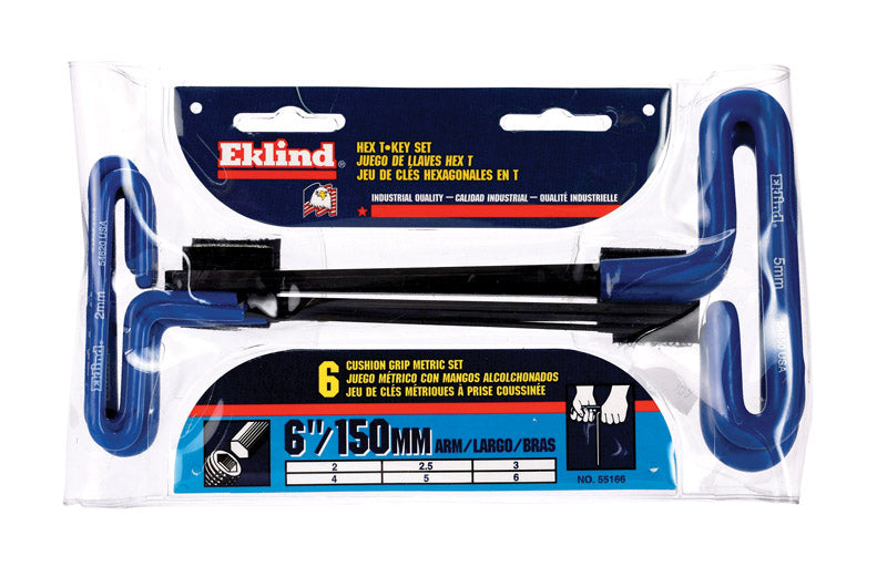 EKLIND - Eklind Metric T-Handle Loop Hex Key Set 6 pc