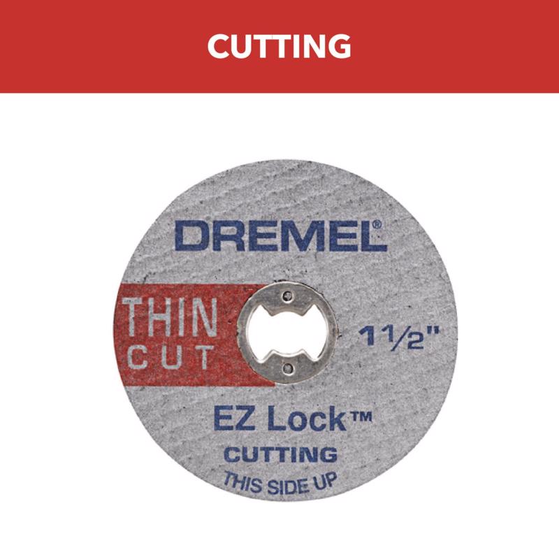 DREMEL - Dremel EZ Lock 1-1/2 in. D X 1/8 in. Aluminum Oxide Metal Cut-Off Wheel 5 pc