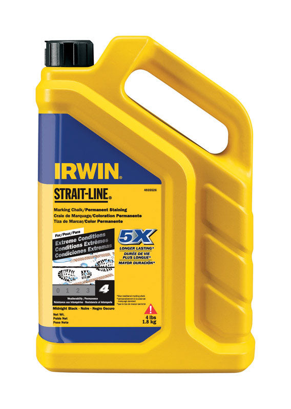 STRAIT-LINE - Irwin Strait-Line 4 lb Permanent Marking Chalk Midnight Black 1 pk