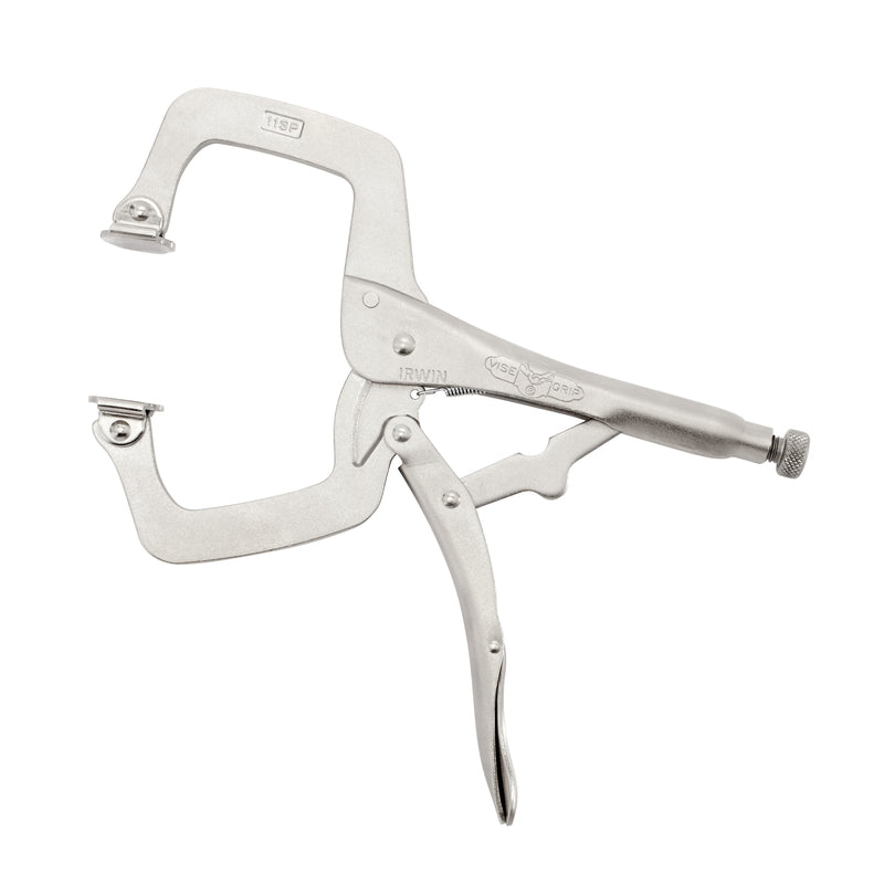 IRWIN - Irwin Vise-Grip 3-3/8 in. X 2-5/8 in. D Locking C-Clamp with Swivel Pads 1000 lb 1 pc