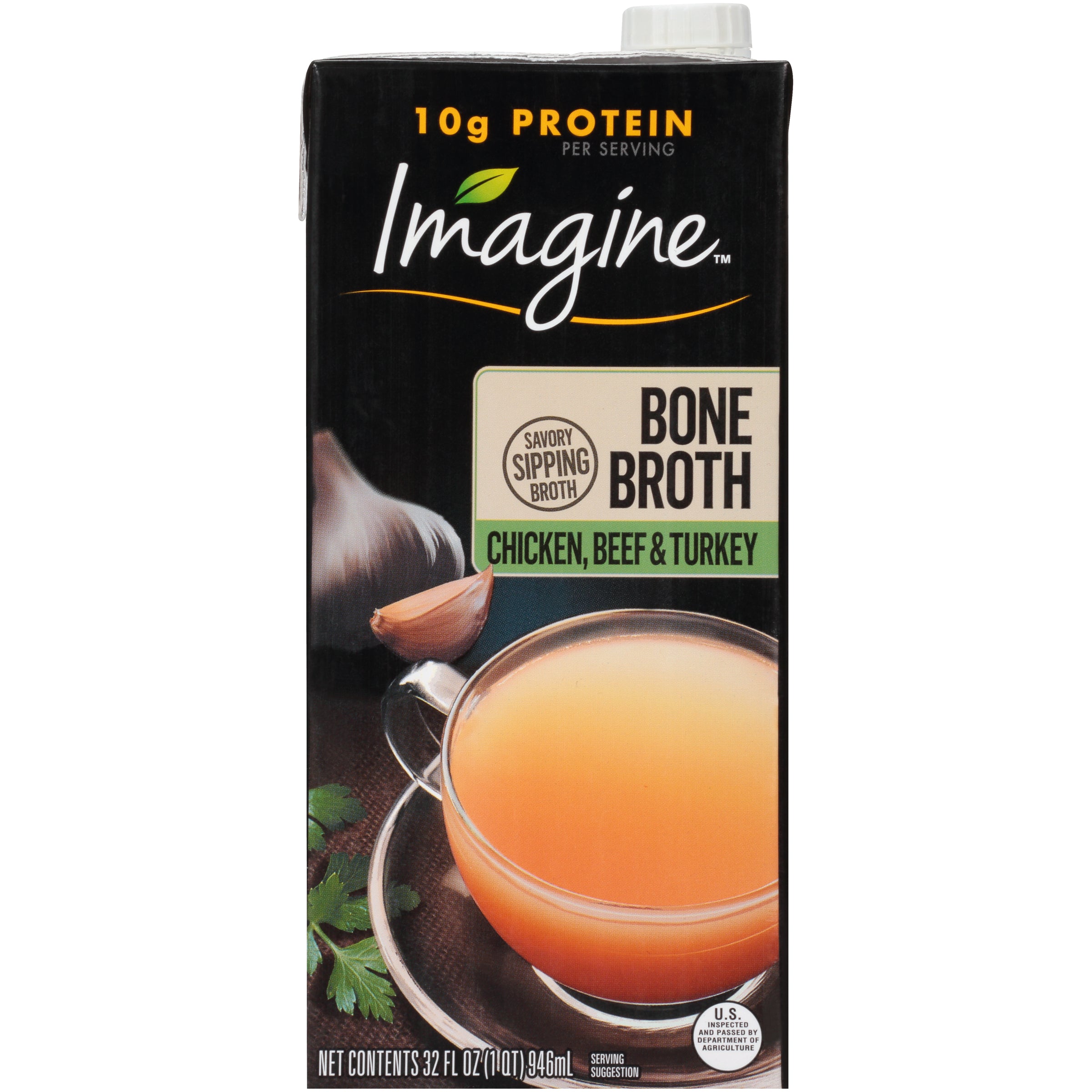 Imagine Chicken, Beef & Turkey Bone Broth 32 fl. oz. Aseptic Pack - Case of 12