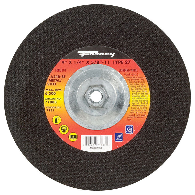 FORNEY - Forney 9 in. D X 5/8 in. in. Metal Grinding Wheel