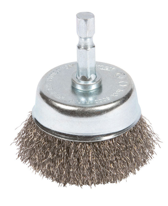 FORNEY - Forney 2 in. D X 1/4 in. Coarse Steel Crimped Wire Cup Brush 6000 rpm 1 pc