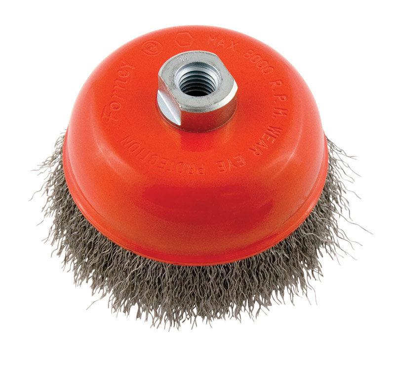 FORNEY - Forney 5 in. D X 5/8 in. Crimped Steel Cup Brush 8000 rpm 1 pc