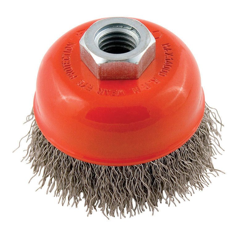 FORNEY - Forney 2.75 in. D X 5/8 in. Crimped Steel Cup Brush 14000 rpm 1 pc