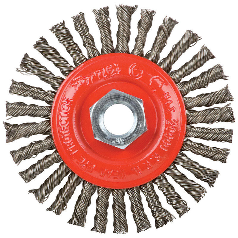 FORNEY - Forney 4 in. Stringer Wire Wheel Brush Metal 20000 rpm 1 pc