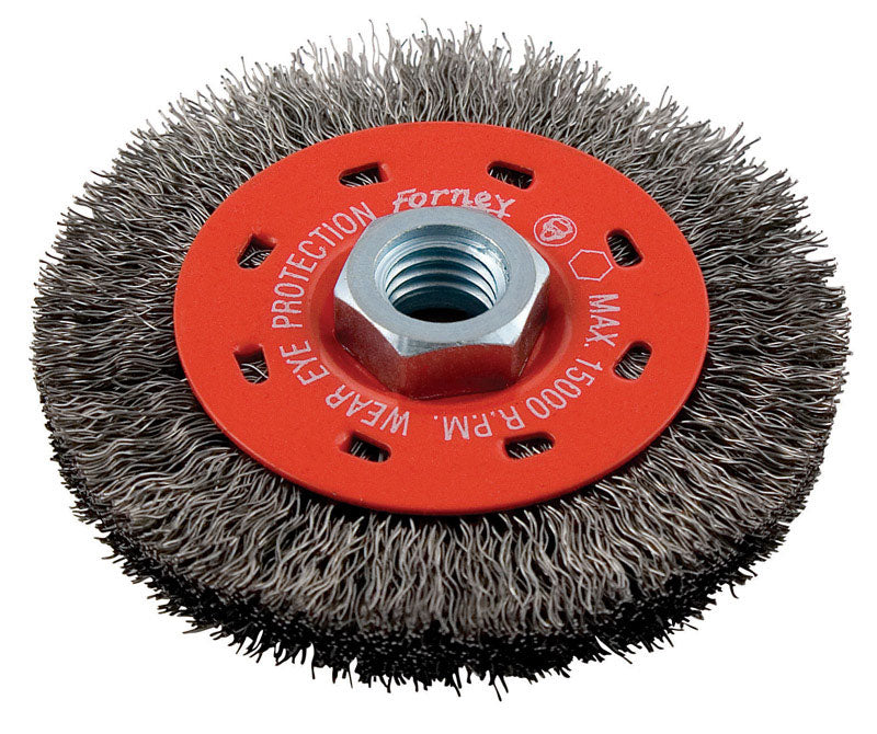 FORNEY - Forney 4 in. Crimped Wire Wheel Brush Metal 15000 rpm 1 pc