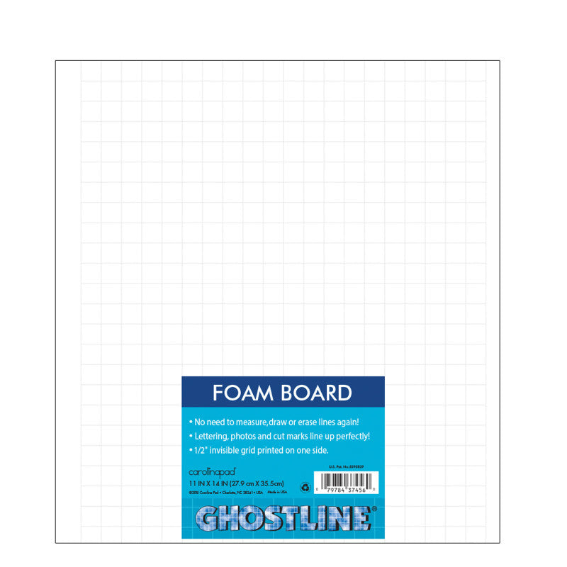 GHOSTLINE - Foam Board, White, 11" x 14", 5 Sheets