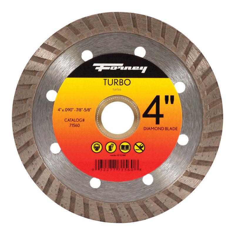 FORNEY - Forney Turbo 4 in. D X 5/8 in. Tile Cutting Diamond Continuous Rim Circular Saw Blade 1 pc