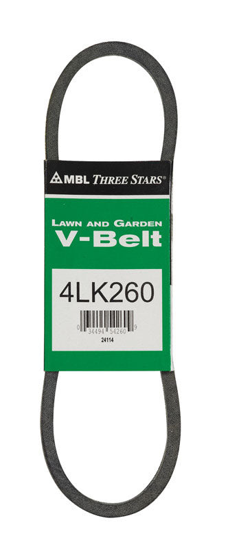MITSUBOSHI - Mitsuboshi Super KB 4LK260 V-Belt 0.5 in. W X 26 in. L For Riding Mowers