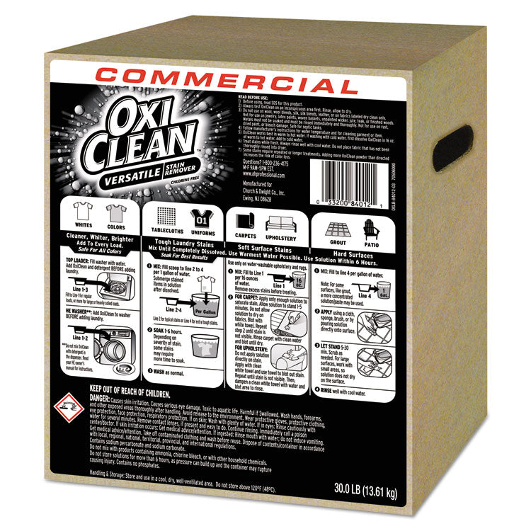 OxiClean - Stain Remover, Regular Scent, 30 lb Box