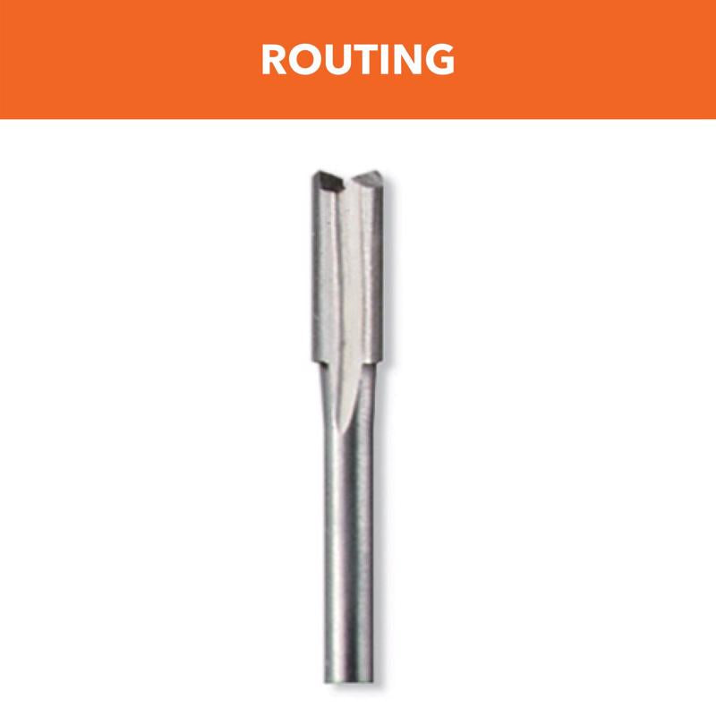 DREMEL - Dremel 3/16 in. D X 3/16 in. X 3 in. L High Speed Steel 1-Flute Straight Router Bit