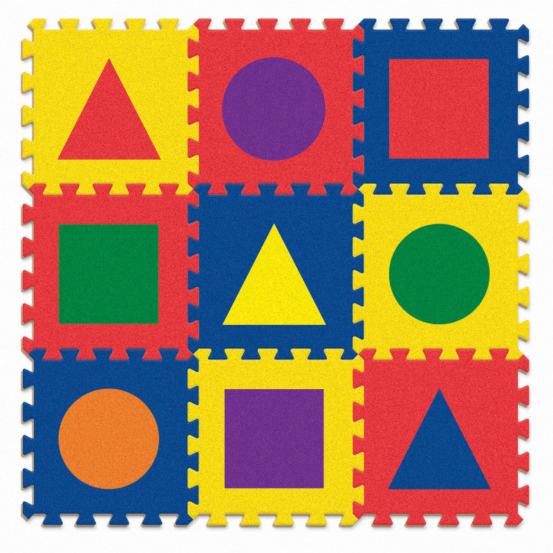 WONDERFOAM - Carpet Tiles, Shapes, 12" x 12", 9 Count