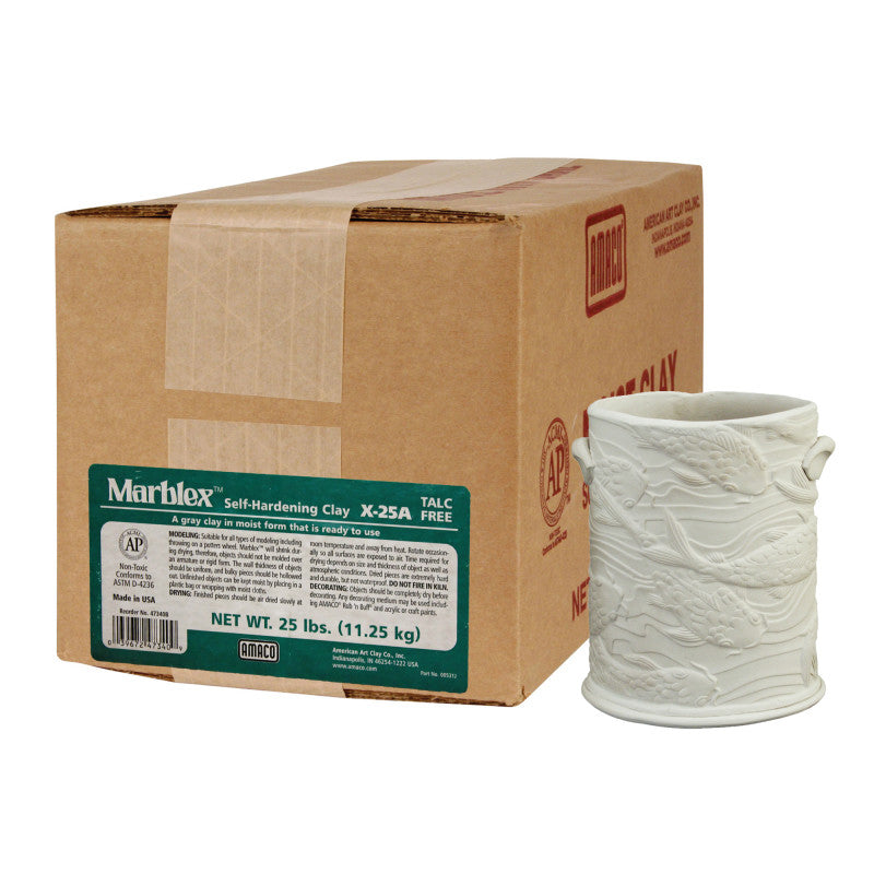 AMACO - Marblex™ Self-Hardening Clay, Gray, 25 lbs.