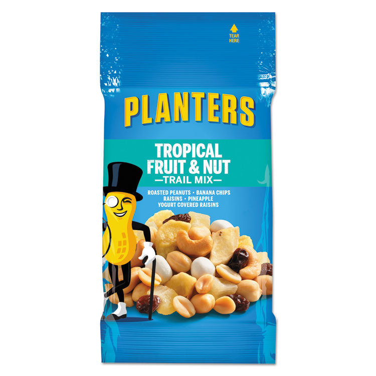 Planters - Trail Mix, Tropical Fruit and Nut, 2 oz Bag, 72/Carton