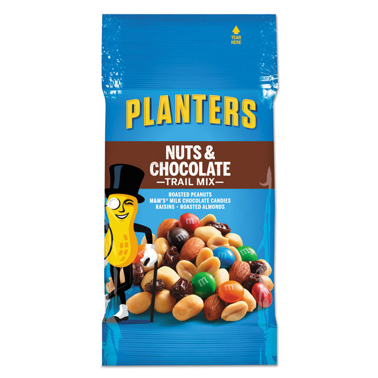 Planters - Trail Mix, Nut and Chocolate, 2 oz Bag, 72/Carton