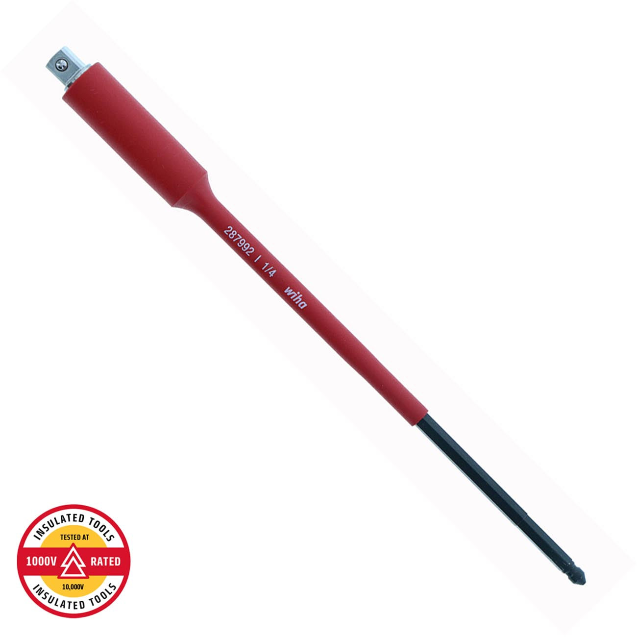 Wiha Insulated 1/4"  Torque Blade Socket Adapter (7"/180mm Length)