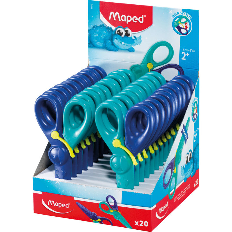 MAPED - KidiCut 4.75" Spring-Assisted Plastic Safety Scissors, Pack of 20