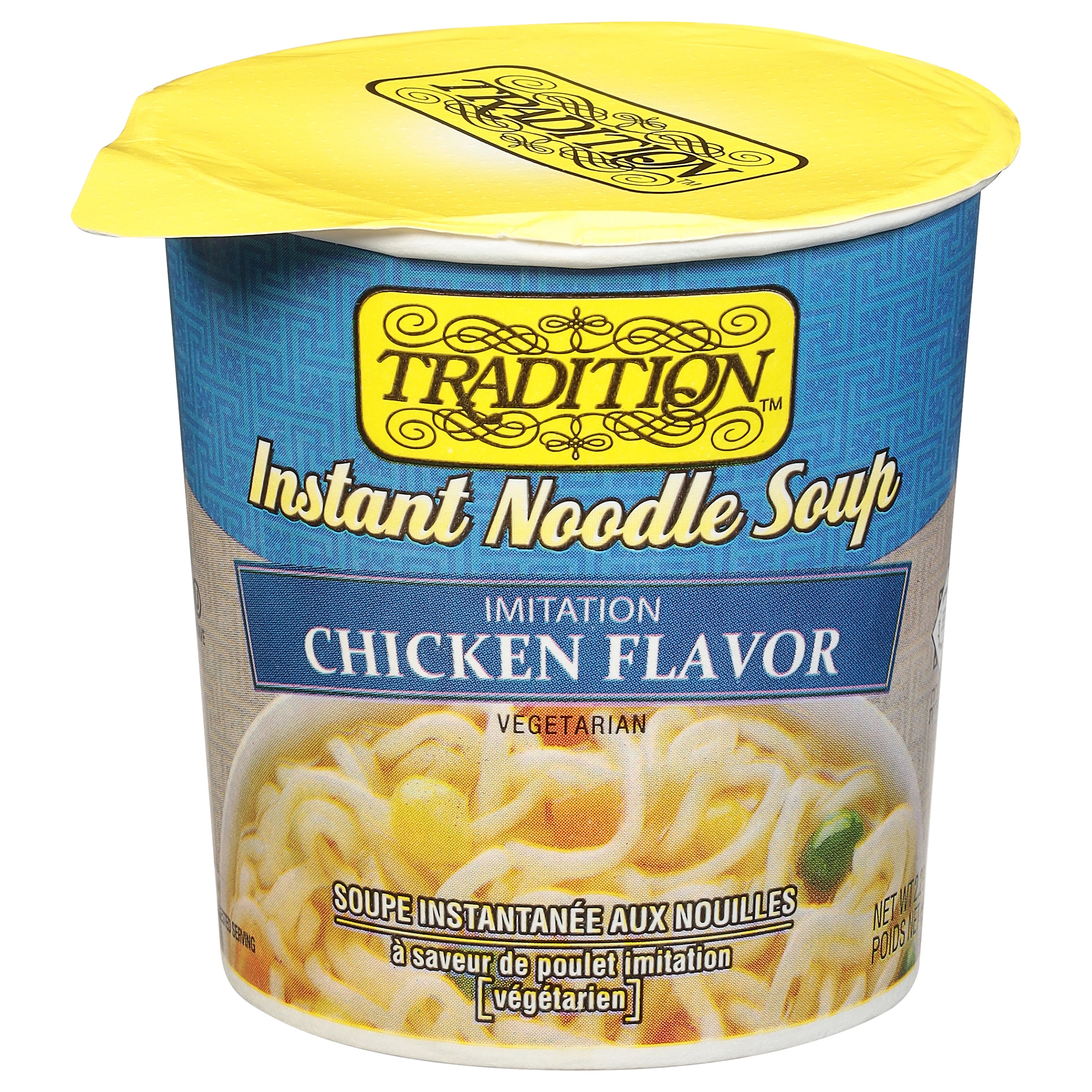 Tradition Imitation Vegetarian Chicken Flavor Instant Noodle Soup 2.29 oz - Case of 12