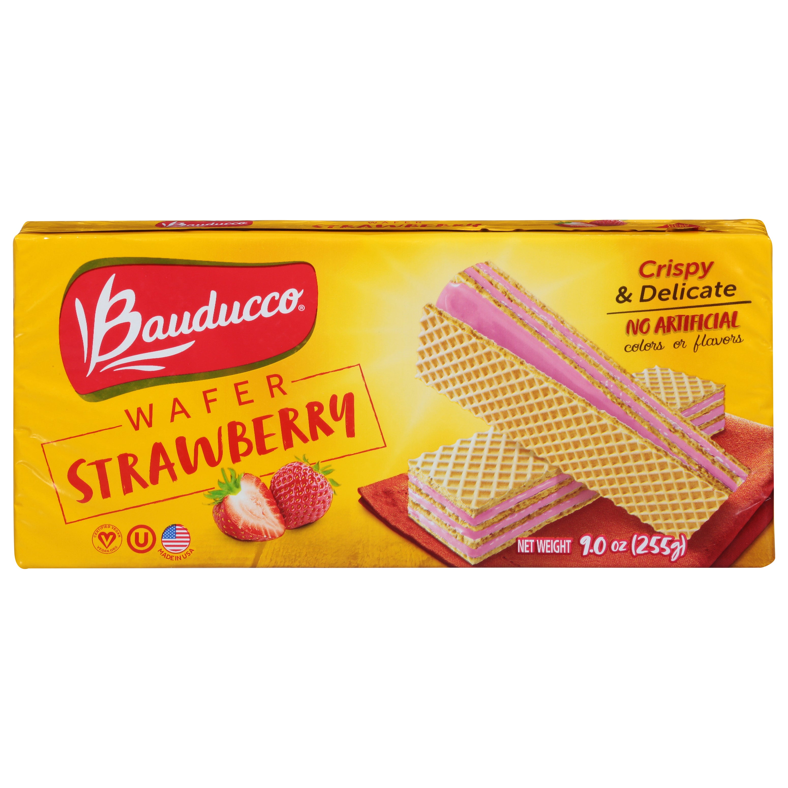 Bauducco Strawberry Wafer 9.0 oz - Case of 14