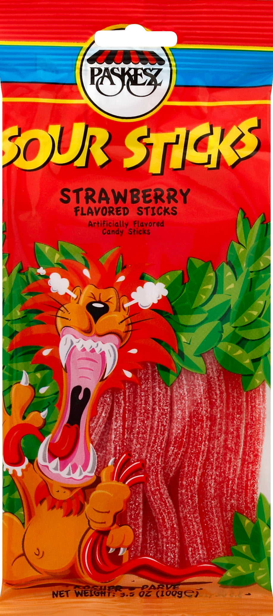 Paskesz Sour Sticks 3.5 oz - Case of 24