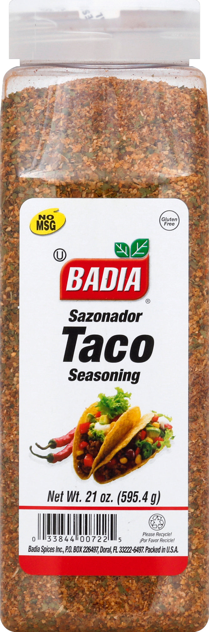 Badia Taco Seasoning 21 oz - Case of 6