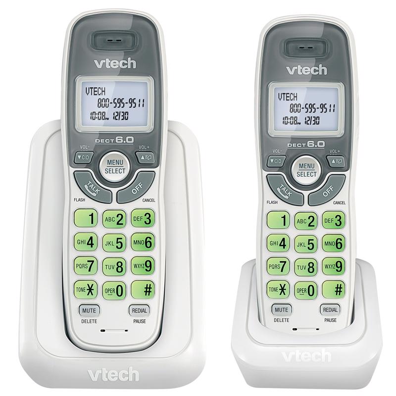 VTECH - Vtech 2 pk Digital Cordless Telephone White