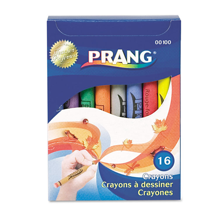 Prang - Crayons Made with Soy, 16 Colors/Box