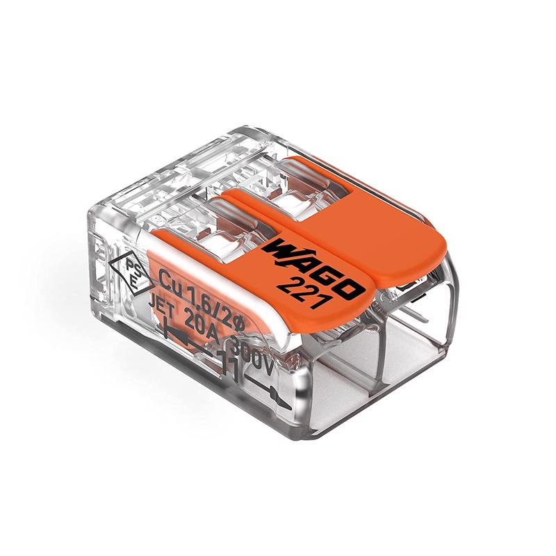 WAGO - WAGO 221 Series 2 Port Lever Cable Connector 50 pk