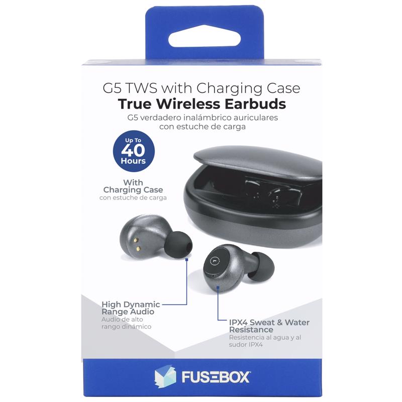 FUSEBOX - Fusebox Wireless Bluetooth Earbuds w/Charging Case 1 pk