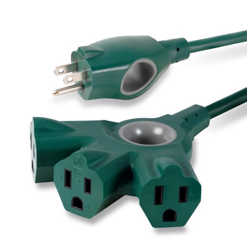 JASCO - Jasco Philips Indoor or Outdoor 25 ft. L Green Extension Cord 16/3