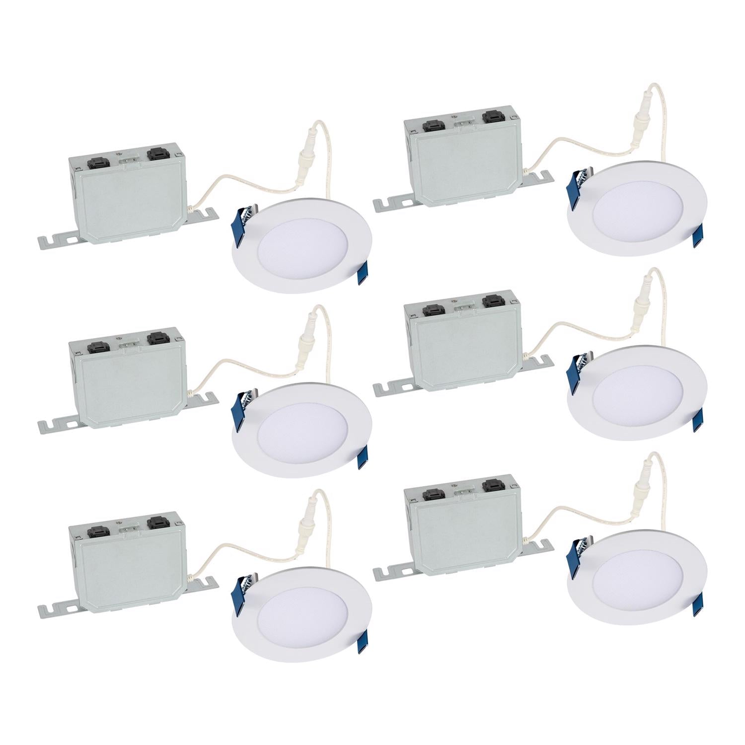 Halo White 4 in. W Canless Recessed Downlight