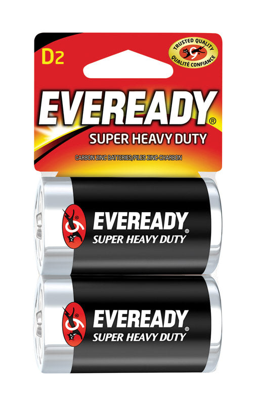 EVEREADY - Eveready Super Heavy Duty D Zinc Carbon Batteries 2 pk Carded - Case of 12