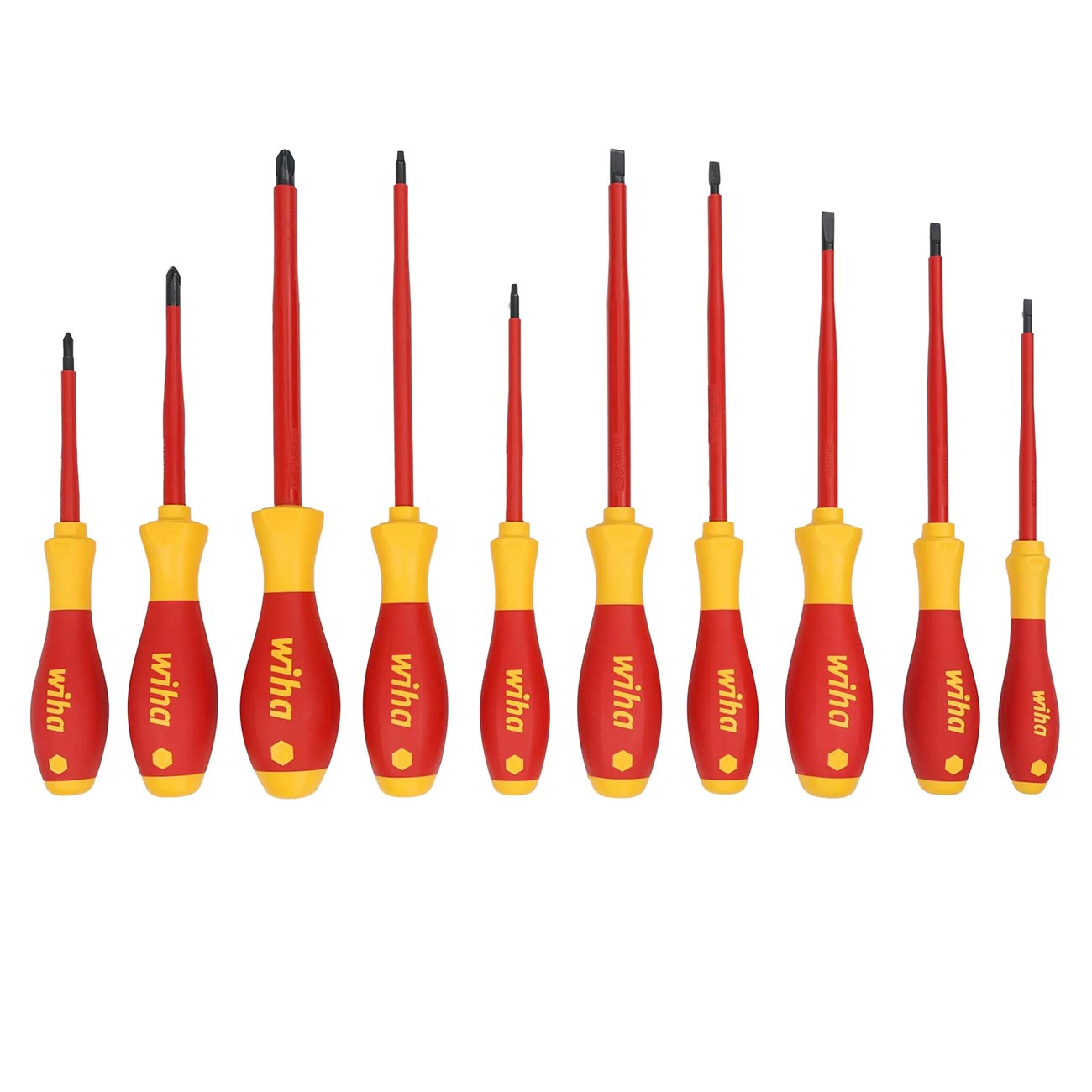 Wiha Insulated SoftFinish Cushion Grip Screwdriver Tray Set (10 Piece)