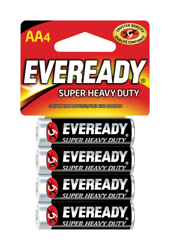EVEREADY - Eveready Super Heavy Duty AA Zinc Carbon Batteries 4 pk Carded - Case of 24