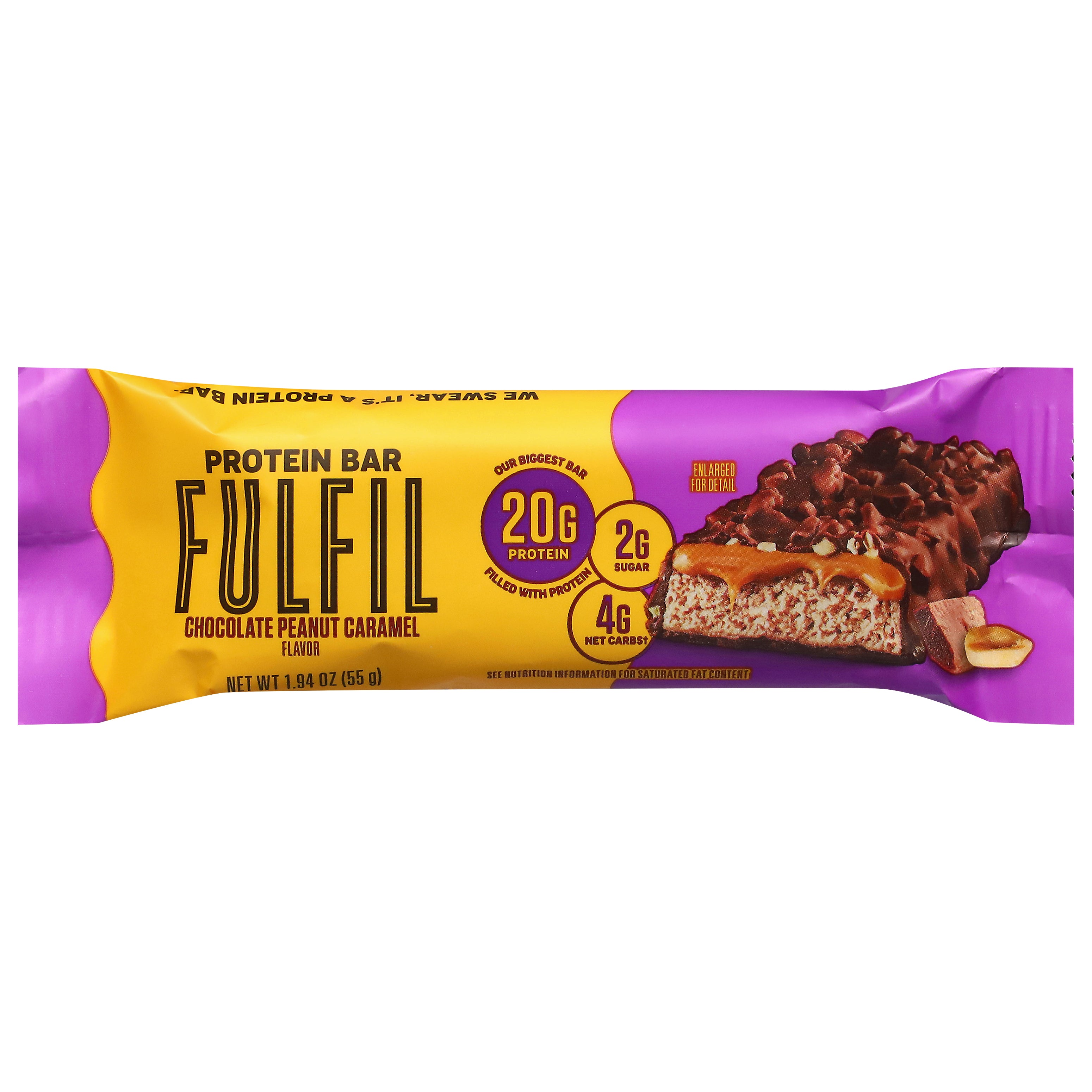 Fulfil Chocolate Peanut Caramel Flavor Protein Bar 1.94 oz - Case of 12