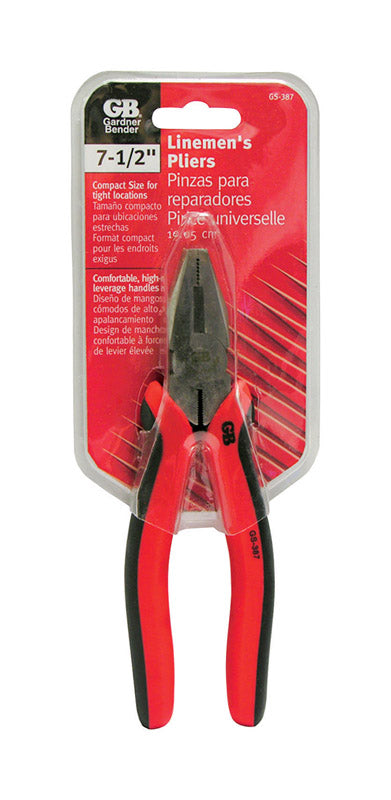 GARDNER BENDER - Gardner Bender 7-1/2 in. Carbon Steel Linesman Pliers