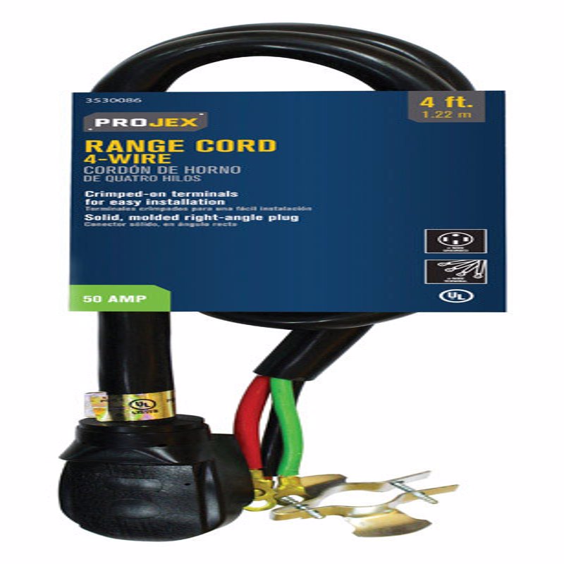 PROJEX - Projex 6/2, 8/2 SRDT 250 V 4 ft. L Range Cord