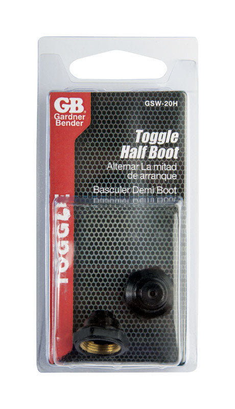 GARDNER BENDER - Gardner Bender Half-Boot Toggle Switch Black 2 pk