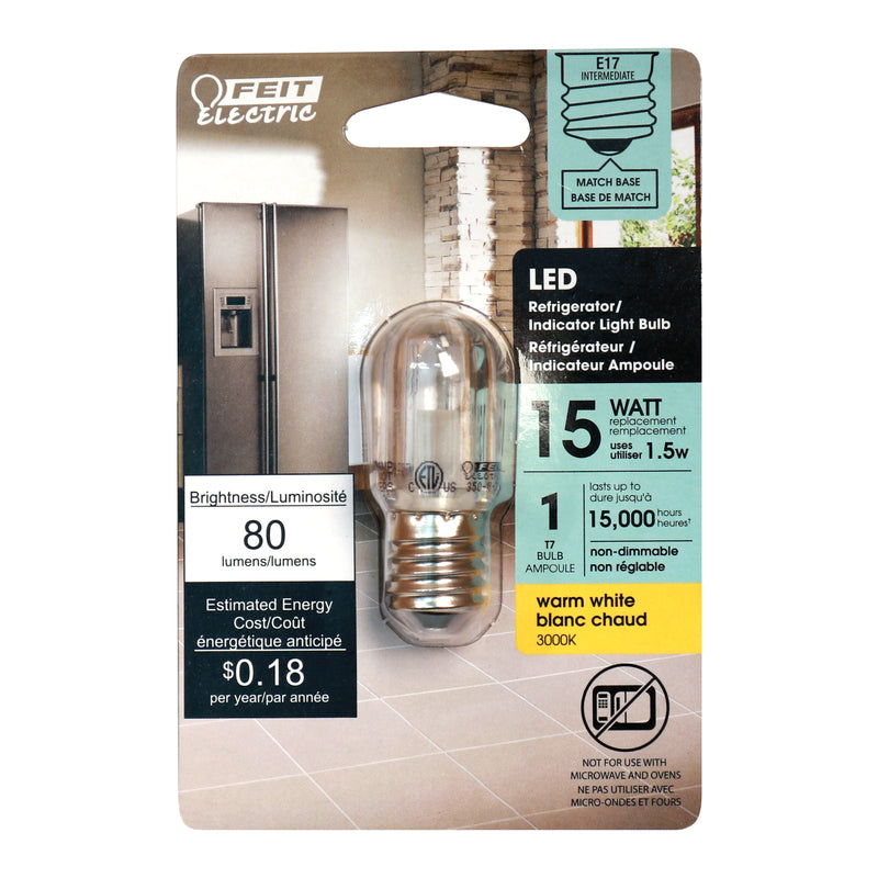 FEIT - Feit T7 E17 (Intermediate) LED Bulb Warm White 15 Watt Equivalence 1 pk