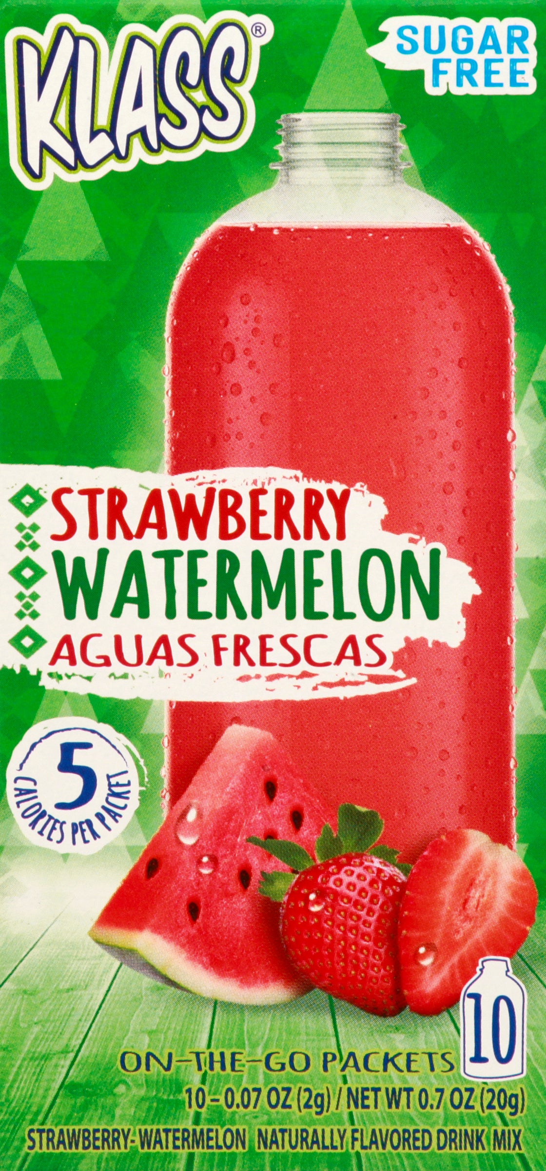 Klass On the Go Packets Strawberry Watermelon Aguas Frescas 10 oz - Case of 12