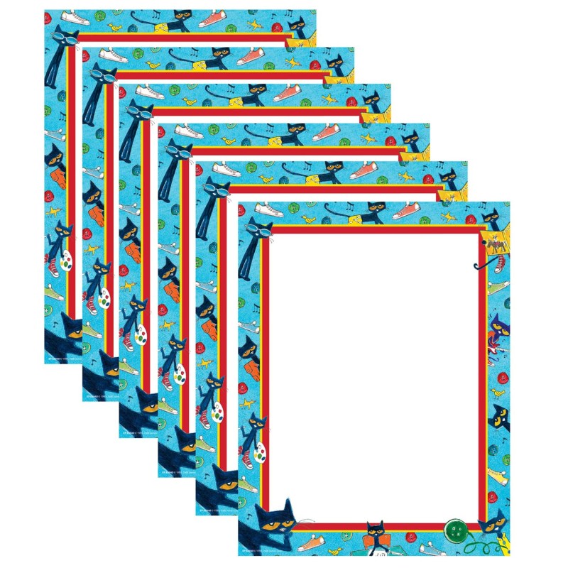 EDUPRESS - Pete the Cat Computer Paper, 50 Sheets Per Pack, 6 Packs