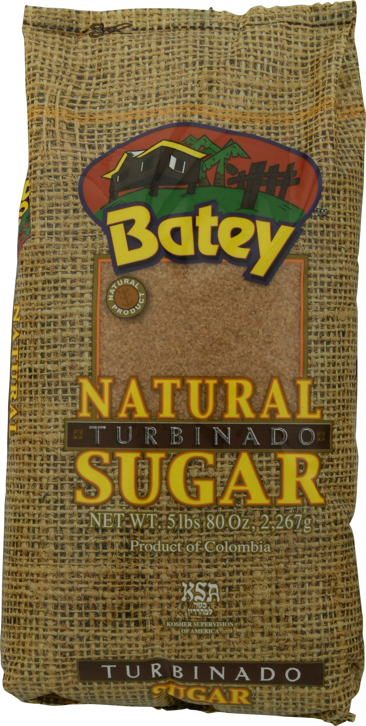 Batey Natural Turbinado Sugar 5 lb - Case of 10