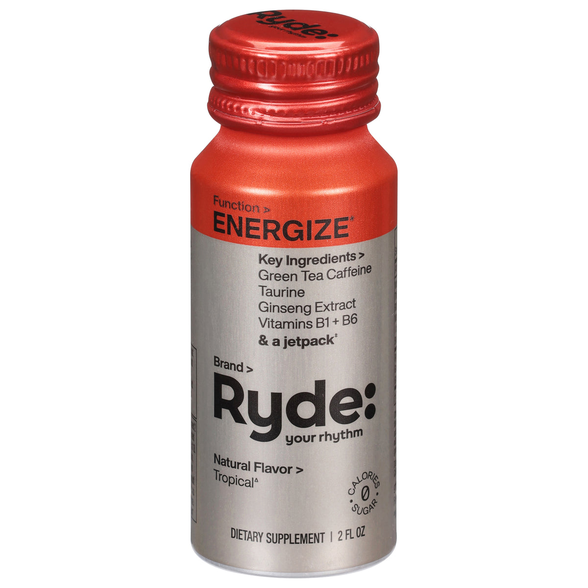 Ryde Tropical Energize 2 fl oz - Case of 8