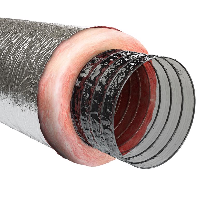 IMPERIAL - Imperial R8.0 25 ft. L X 5 in. D Silver Poly Duct
