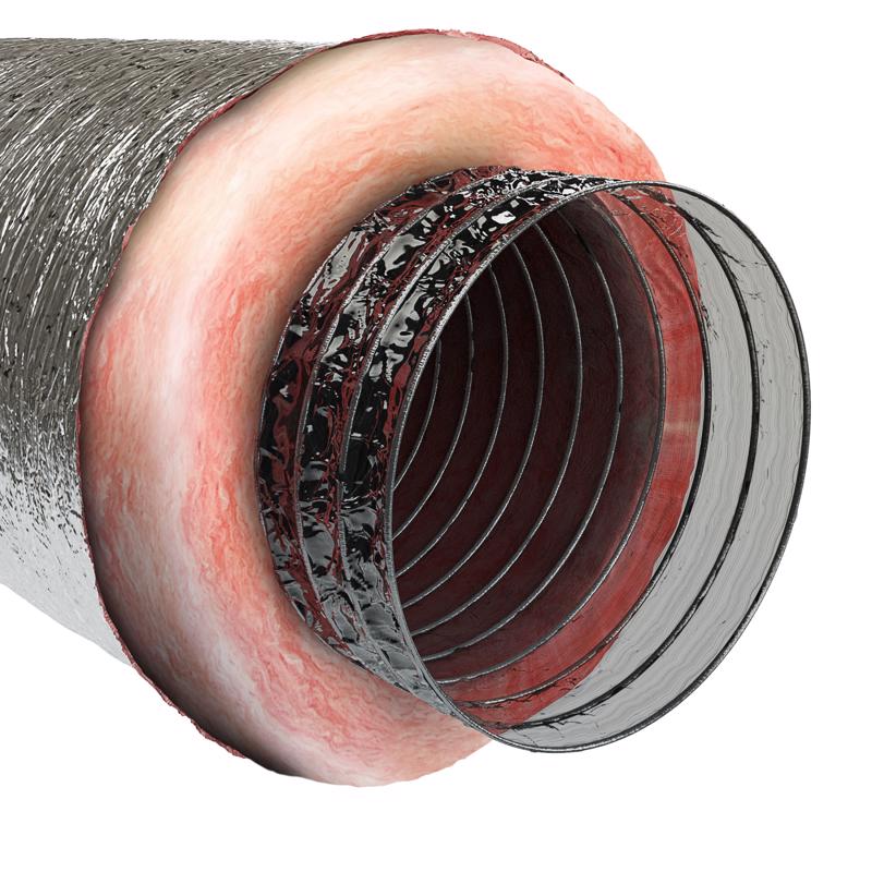 IMPERIAL - Imperial R8.0 25 ft. L X 8 in. D Silver Poly Duct