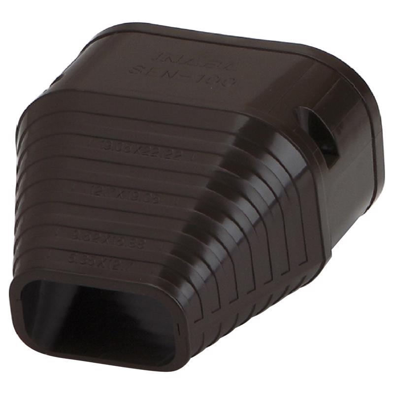 SLIMDUCT - Slimduct Lineset Cover End Fitting 3.75 in. W Brown